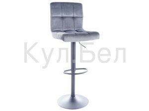 Барный стул Signal C105 VELVET (серый/черный)