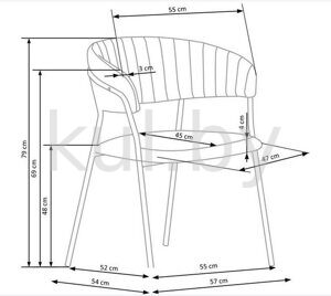 Стул HALMAR K426 серый 6